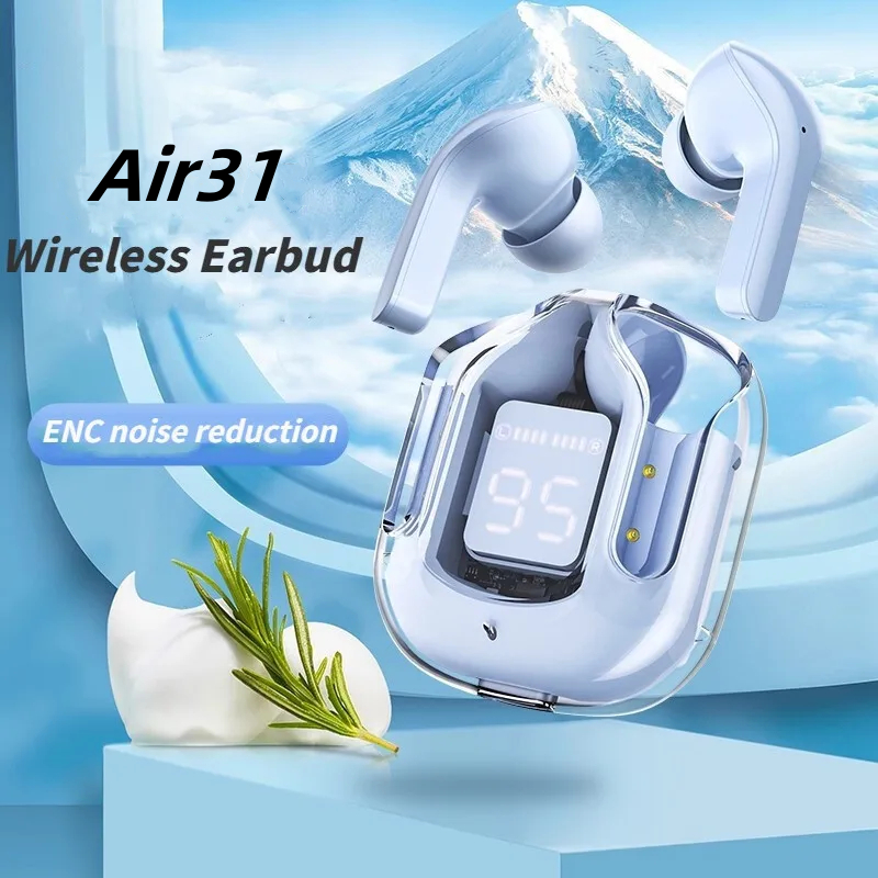 หูฟังอินเอียร์ บลูทูธไร้สาย Air31 พร้อมระบบควบคุมแบบสัมผัส และจอแสดงผลดิจิทัล