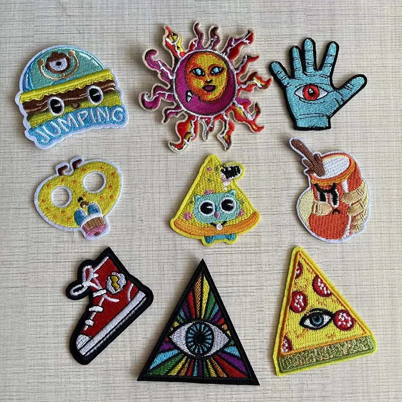 แผ่นแพทช์สติกเกอร์ ปักลายการ์ตูนตา DIY สําหรับติดตกแต่งเสื้อผ้า เสื้อยืด
