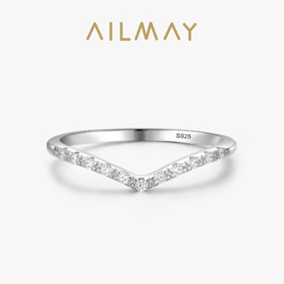 Ailmay Simple Water Drop Shape Stackable Ring Sterling Silve…