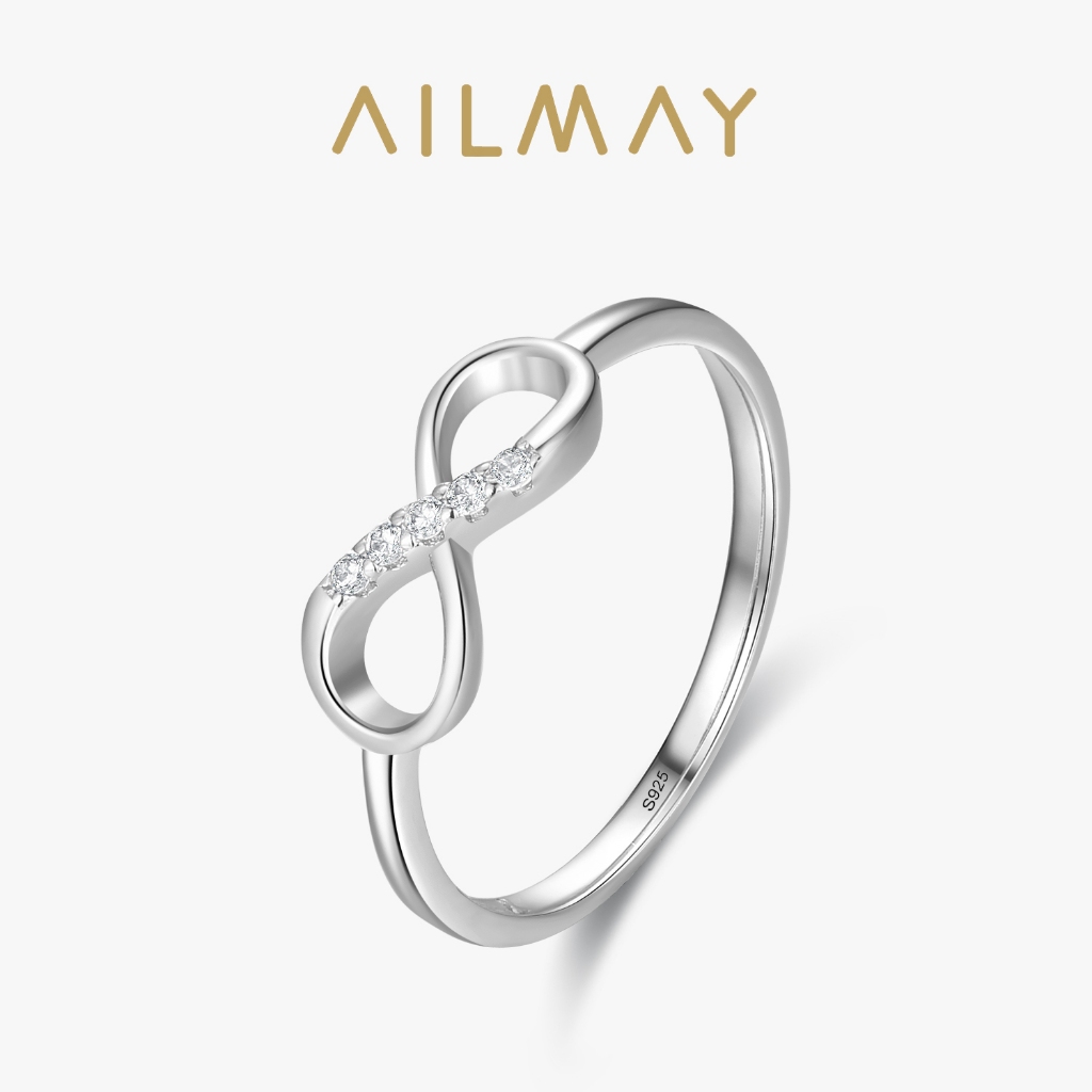 Ailmay 925 เงินสเตอร์ลิง FashioncFine Cubic Zirconia แหวนเครื่องประดับงานแต่งงานโรแมนติก