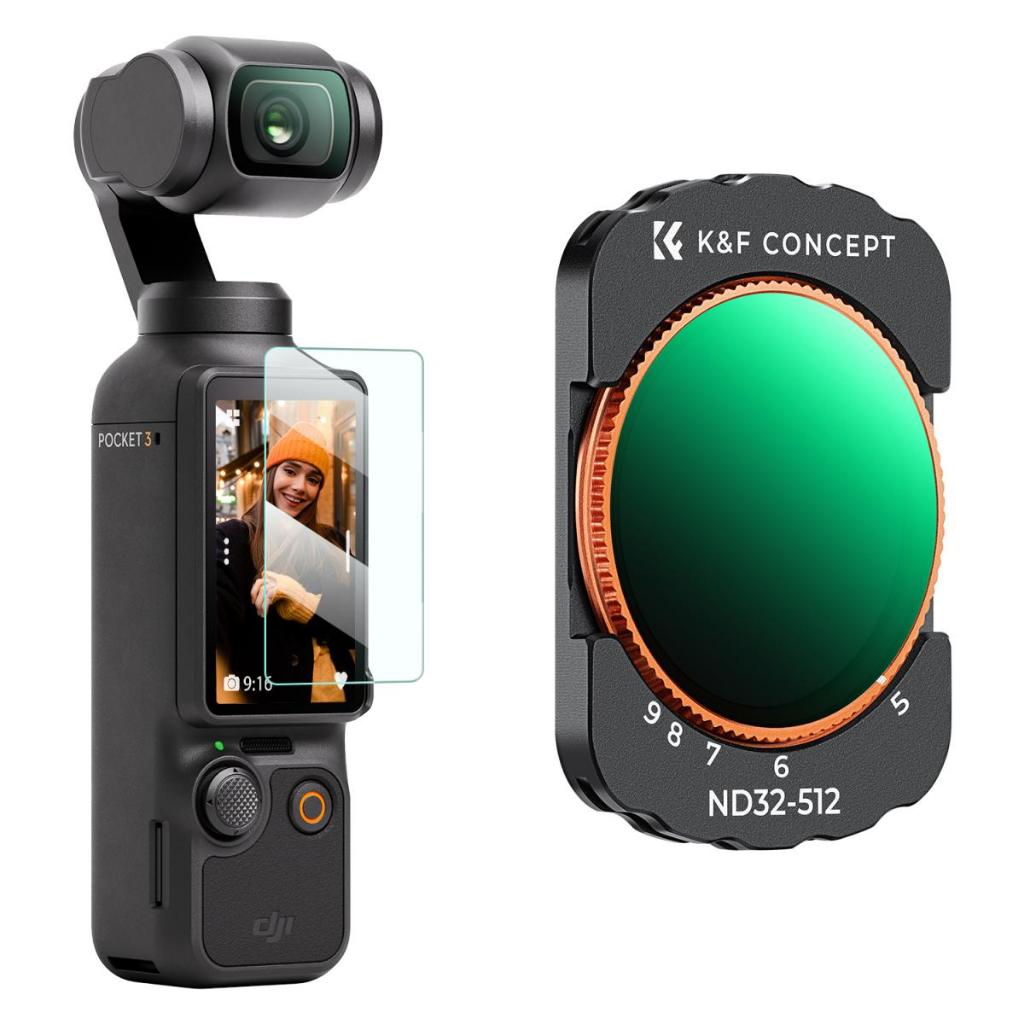 K&f ฟิลเตอร์แม่เหล็ก ND32-512 สําหรับ DJI Osmo Pocket 3