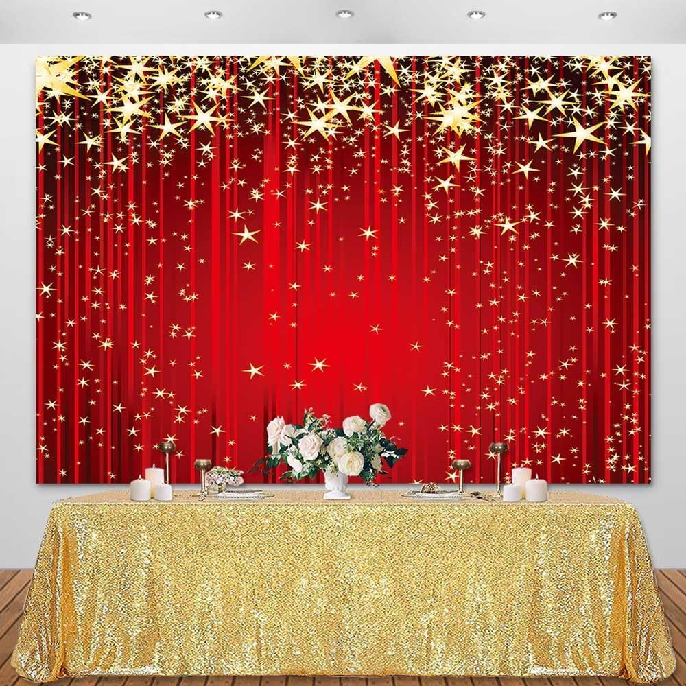 แนะนำ ผ้าม่าน ผ้าม่าน สีแดง ดาว สีทอง ฉากหลังการถ่ายภาพ พรมสีแดง ประกายแวววาว ดาว คริสต์มาส พื้นหลัง VIP ฮอลลีวูด ปาร์ตี้ ตกแต่งวันเกิด อินเดีย แบนเนอร์ ถ่ายภาพ บูธ อุปกรณ์ประกอบฉาก ราคาพิเศษ มีเก็บเงินปลายทาง
