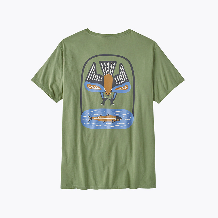 เสื้อยืดแขนสั้นลําลอง ผ้าฝ้ายแท้ พิมพ์ลาย Patagonia สวมใส่สบาย