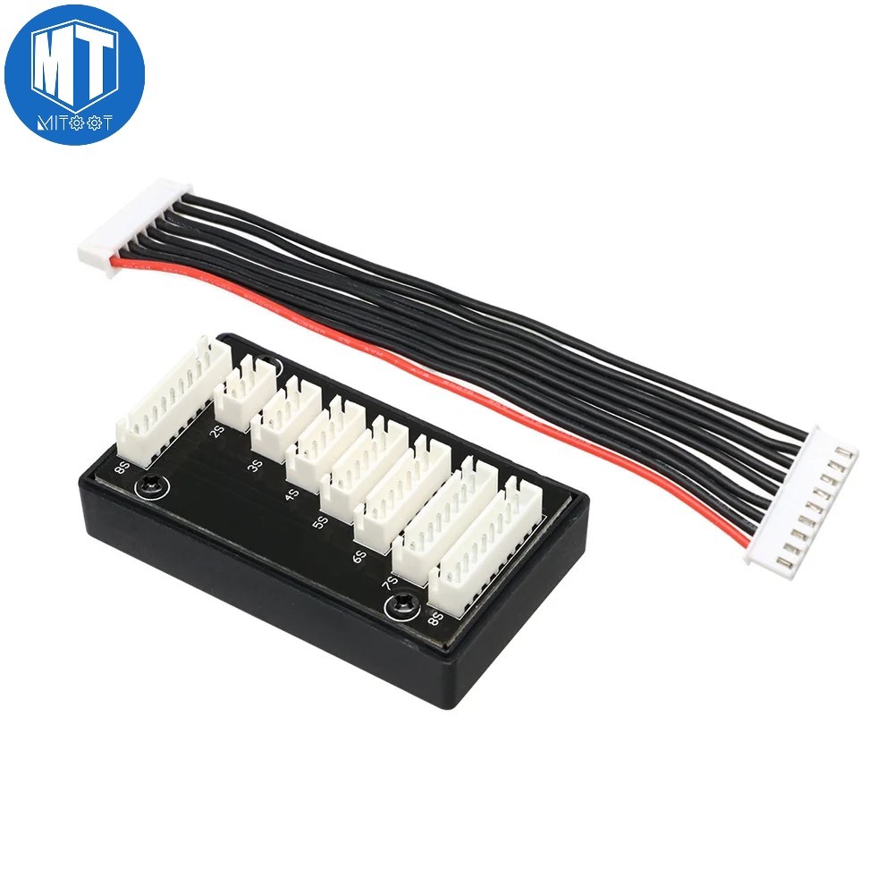 Mitoot บอร์ดอะแดปเตอร์ชาร์จแบตเตอรี่ลิเธียมโพลิเอสเตอร์ 2-8S LiPo