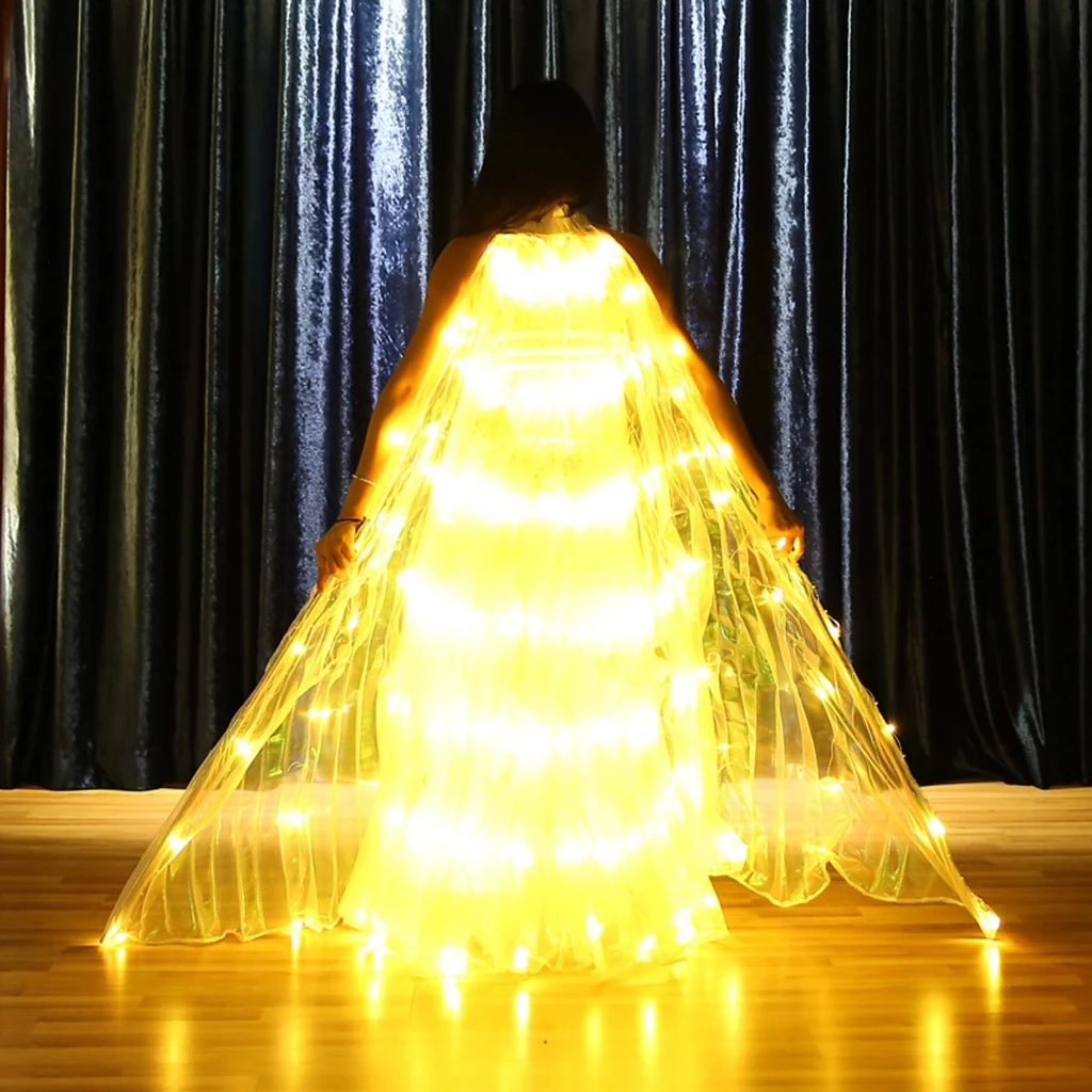 ปีกเต้นรำหน้าท้องมาพร้อมกับไฟ LED ปีกผีเสื้อ มีไฟ แสง หลากสี สําหรับเต้นรําหน้าท้อง ปีกเต้นรําหน้าท้องเรืองแสงผีเสื้อ เรืองแสงเรืองแสงแสดงเครื่องแต่งกายประสิทธิภาพผู้ใหญ่ thumbnail 10
