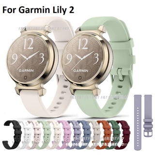 Compatible For สาย garmin lily 2 สายนาฬิกาข้อมือ Garmin Lily 2 Active สาย ซิลิโคนนิ่ม พร้อมอุปกรณ์ติดตั้ง สําหรับ Garmin Lily 2 2 Strap Silicone 2 Active Strap