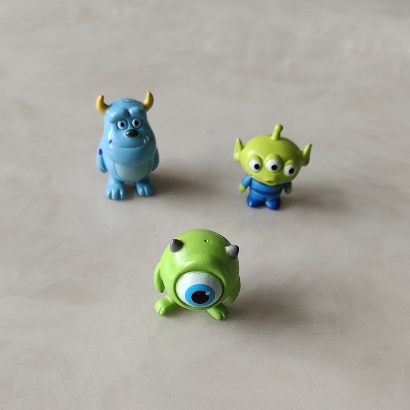 ตุ๊กตาการ์ตูนมอนสเตอร์ Toy Story James P. ขนาด 2-3 ซม. จํานวน 3 ชิ้น ต่อชุด โมเดลฟิกเกอร์ PVC รูปเอเลี่ยน Sullivan Mike Wazowski ขนาดเล็ก ของเล่นสําหรับเด็ก