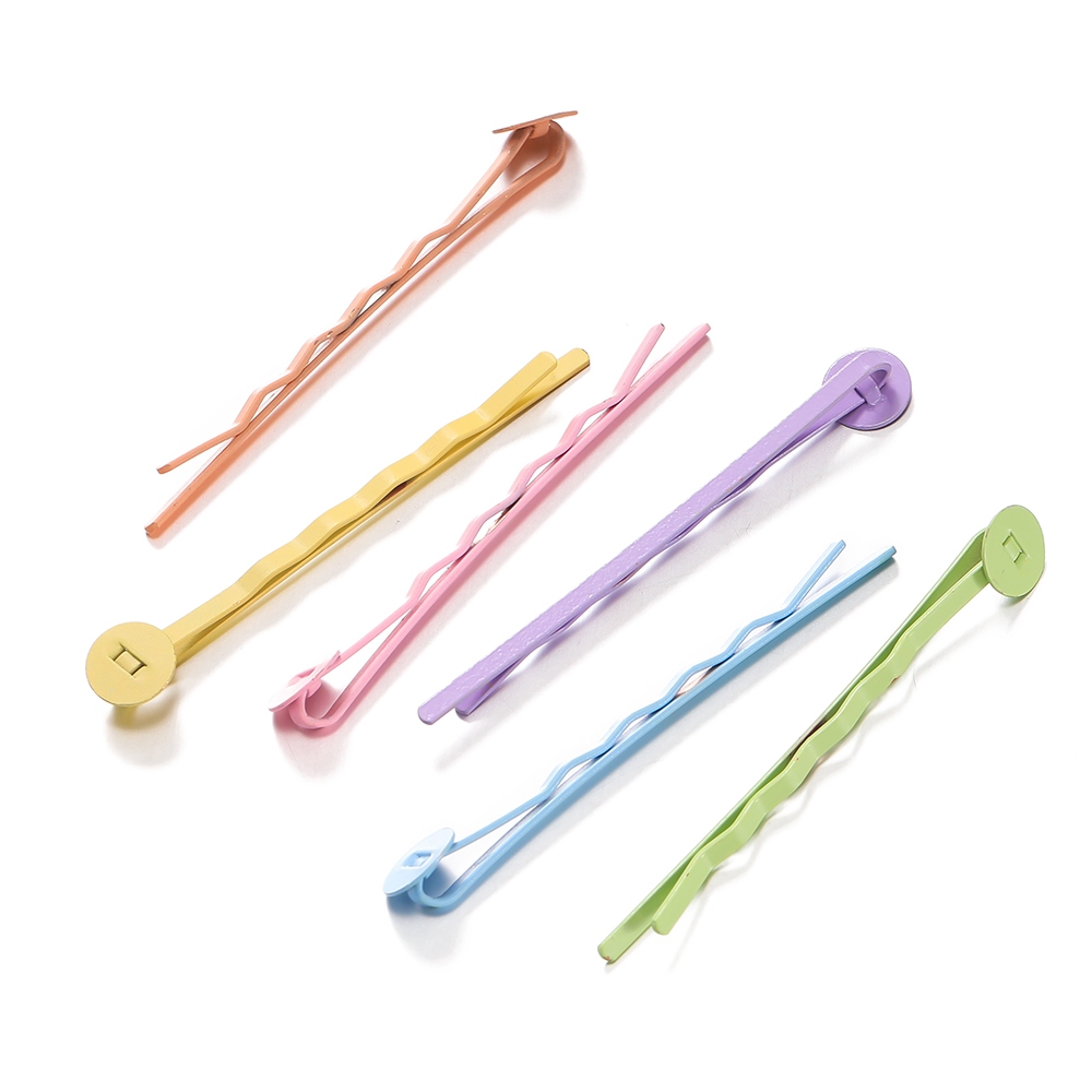 St.kunkka 20 ชิ้น Iron Macaron กิ๊บติดผม 8 * 55 มม. Macaron Ribbon Holder คลิปแบนสําหรับ DIY กิ๊บติดผมการผลิต - รูปที่ 3