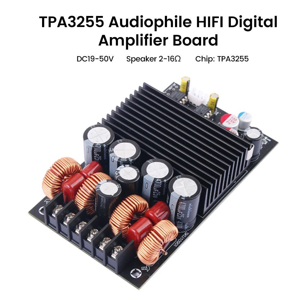 บอร์ดขยายเสียงสเตอริโอดิจิทัล DC19-50V TPA3255 Class D 300W+300W พลังงานสูง 2.0 สองช่อง ราคา ถูกที่สุด ดีลบีเคเค รูปภาพหลัก
