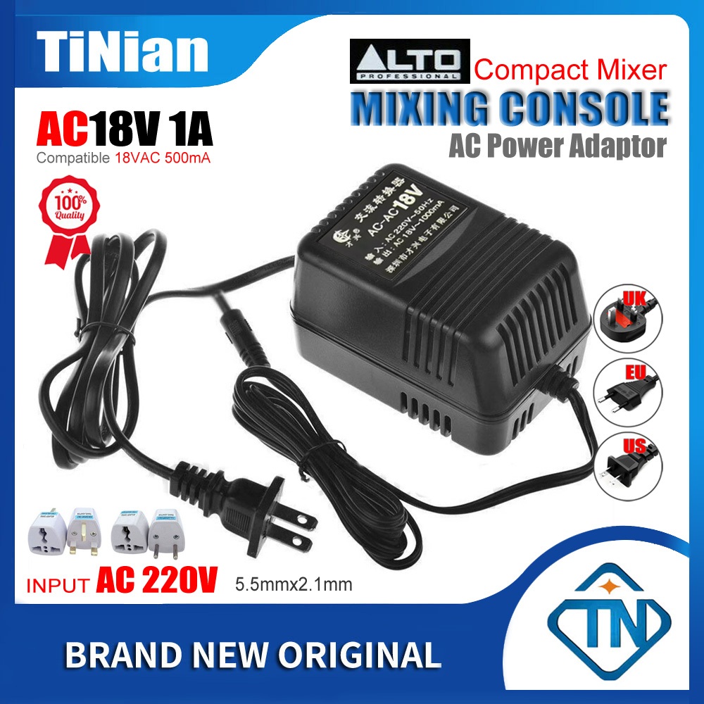 อะแดปเตอร์ AC / AC 220V ถึง 18V สำหรับ Alto Zephyr ZMX122FX ZMX862 ZMX52 คอนโซลผสมระดับมืออาชีพหม้อแ
