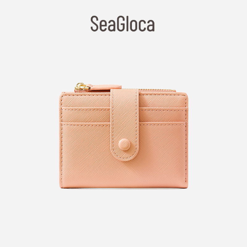 Seagloca ใหม่ กระเป๋าสตางค์ใบสั้นแฟชั่น หรูหรา พร้อมช่องใส่บัตร สําหรับผู้หญิง No 1788