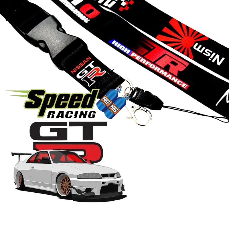 Racing Skyline Lanyard Nissan GTR Nismo กีฬา Nissan JDM รถ Lanyard Nissan R35 GTR