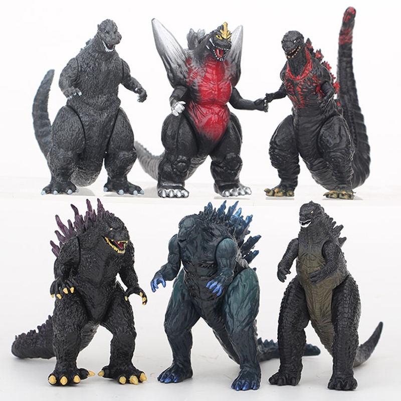 โมเดลฟิกเกอร์ PVC รูป Godzilla: King of Monsters Godzilla Crimson Mode Gojira Joints ขนาด 8 ซม. ขยับข้อต่อได้ ของเล่นสําหรับเด็ก 6 ชิ้น ต่อชุด