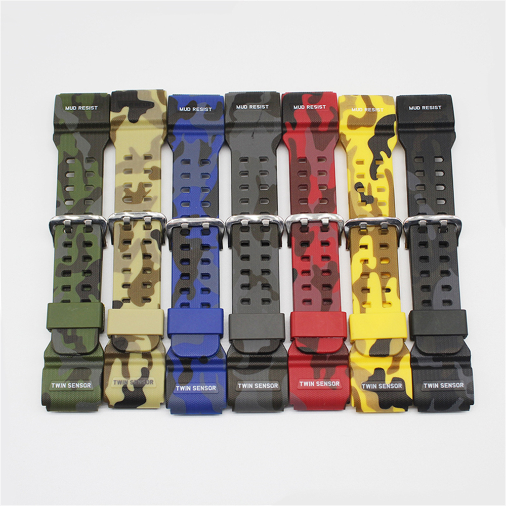สายนาฬิกาข้อมือ TPU แบบนิ่ม ลายพราง สําหรับ GG-1000 GWG-100 GSG-100
