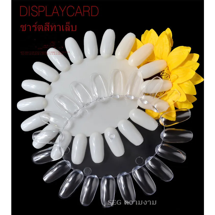 ชาร์ตสี color chart ชาร์ตทาสีเล็บ พร้อมเล็บขาตั้งและเล็บปลอม ชาร์จโชว์ สีทาเล็บ