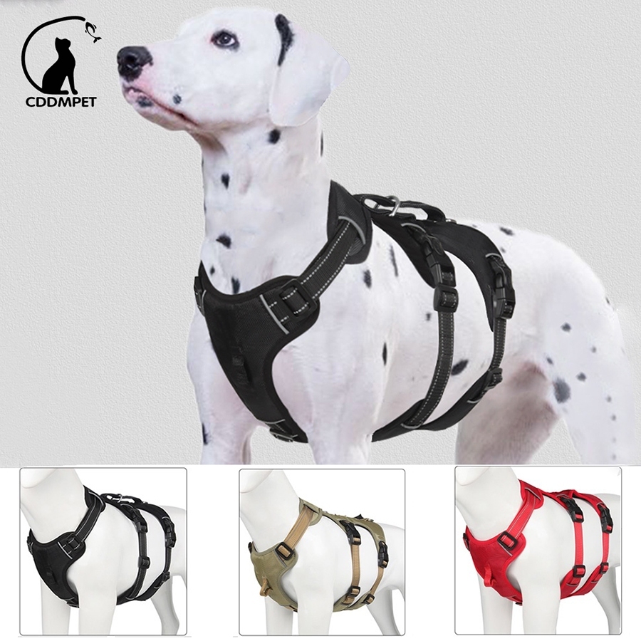 【CDDMPET】สายรัดสำหรับสุนัข เสื้อกั๊ก สายรัดหน้าอก ไนล่อน สะท้อนแสง พร้อมที่จับ สําหรับสัตว์เลี้ยง
