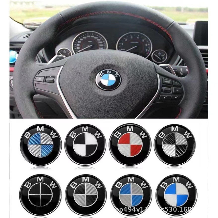 【พร้อมส่ง】สติกเกอร์โลโก้คาร์บอนไฟเบอร์ 45 มม. แบบเปลี่ยน สําหรับ BMW