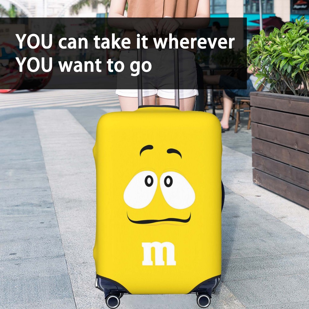 ผ้าคลุมกระเป๋าเดินทาง ผ้าสแปนเด็กซ์ แบบยืดหยุ่น 4 ขนาด Luggage Cover 18-32 นิ้ว [S/M/L/XL]  TYPE10