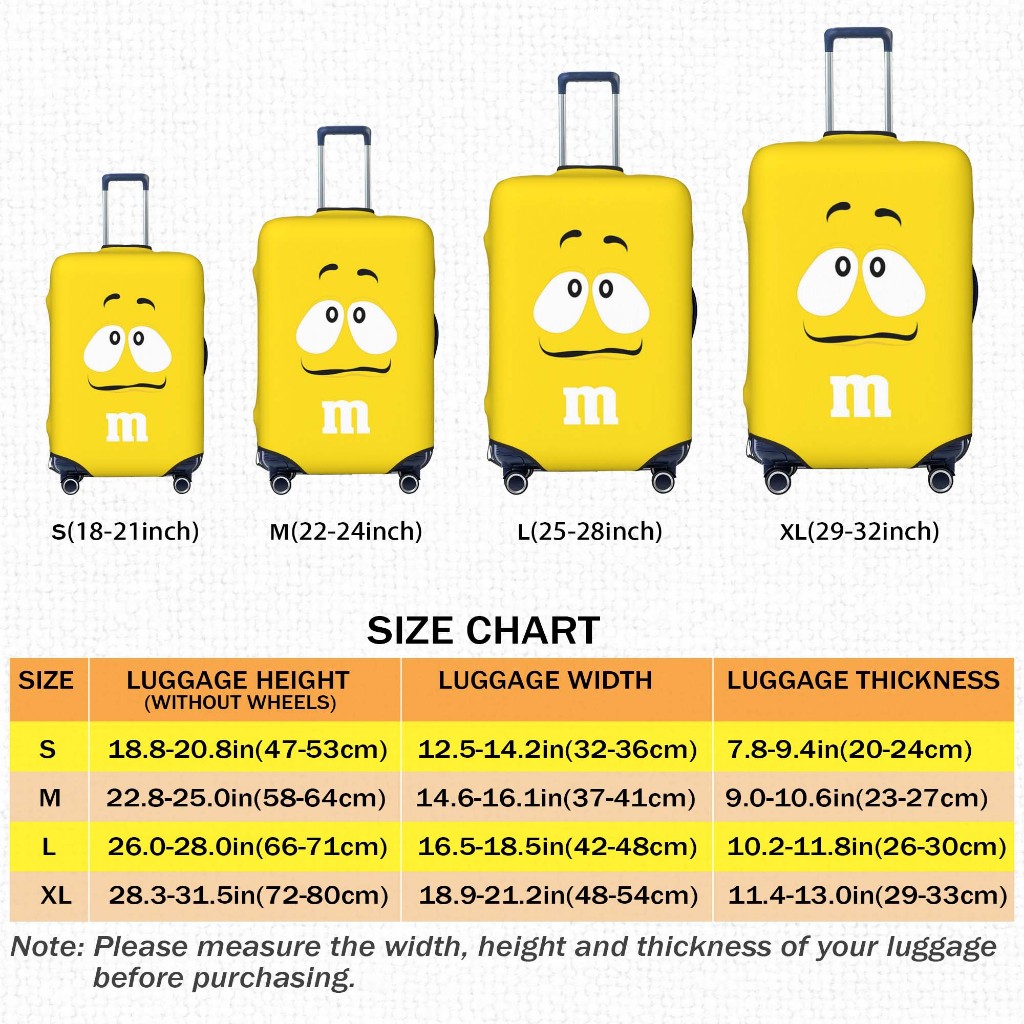 ผ้าคลุมกระเป๋าเดินทาง ผ้าสแปนเด็กซ์ แบบยืดหยุ่น 4 ขนาด Luggage Cover 18-32 นิ้ว [S/M/L/XL]  TYPE10
