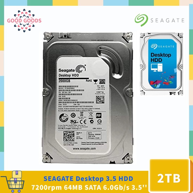 Seagate DESKTOP แคช 3.5 HDD 2TB(ST2000DM001) 7200rpm 64mb SATA 6Gb/s