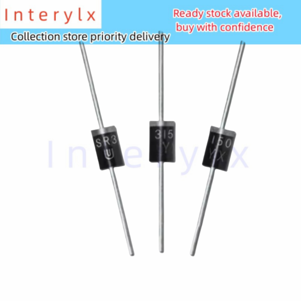 10 ชิ้น ไดโอดช็อตสกี SB3150 = SR3150 SR315 SB315 HBR3150 3A/150V DO-27
