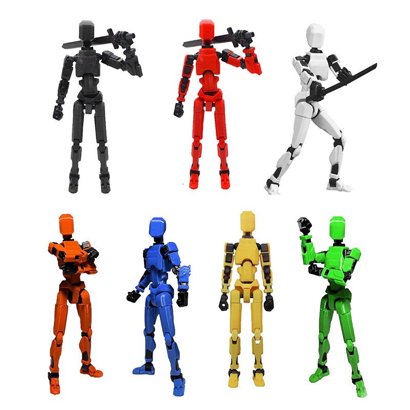 ฟิกเกอร์แอคชั่นจำลอง 13 ข้อต่อหลายข้อ DIY 3D โชคดี ของเล่นบีบอัด T13 DIY toys - รูปที่ 2