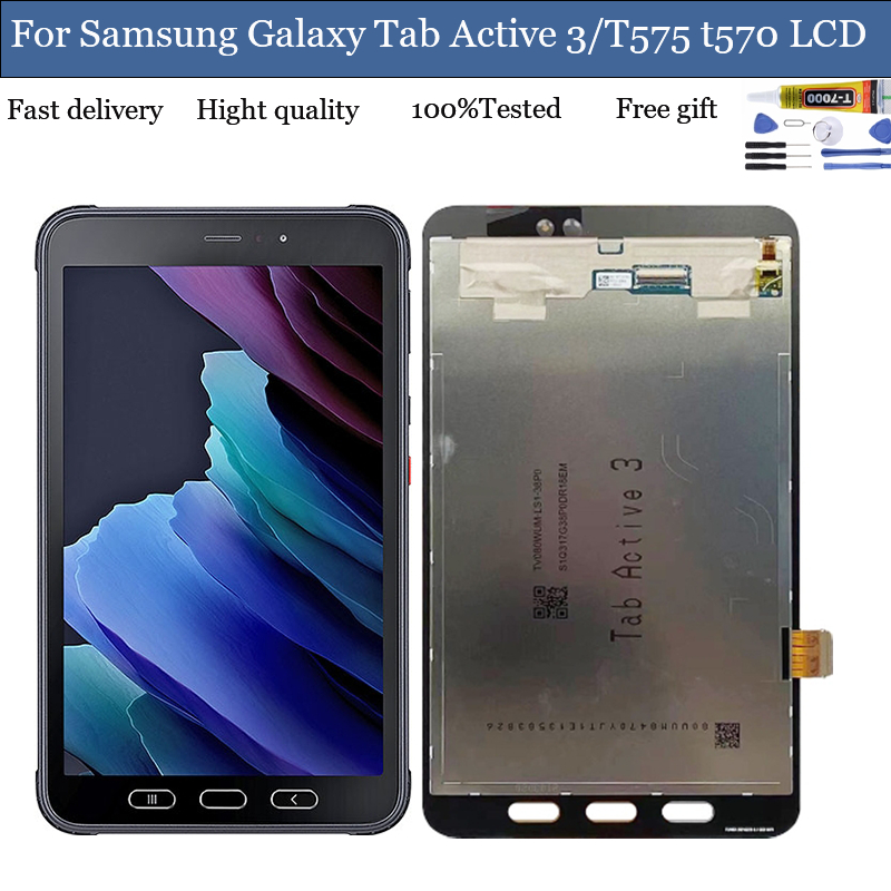 หน้าจอสัมผัส LCD แบบประกอบ สําหรับ Samsung Galaxy Tab Active 3 3rd Gen Active3 SM-T575 SM-T570 T570 T575