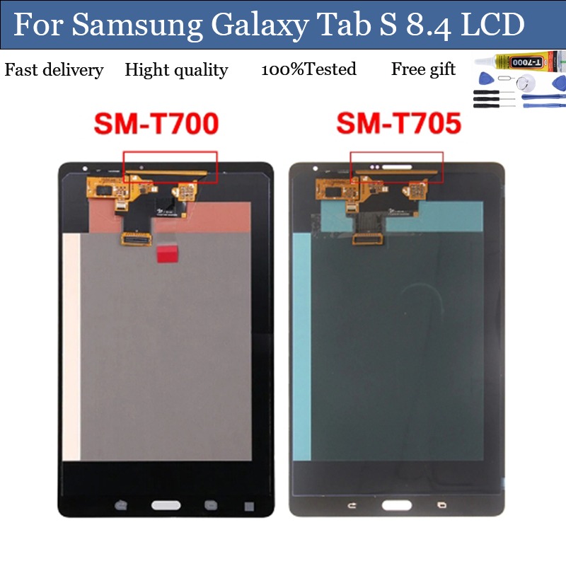 อะไหล่หน้าจอสัมผัสดิจิทัล LCD SM-T705 SM-T700 T705 T700 สําหรับ Samsung Galaxy Tab S 8.4