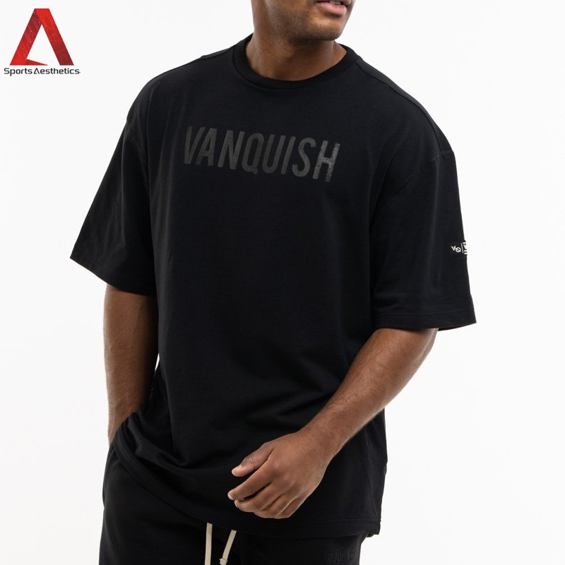 Vq เสื้อยืดลําลอง ผ้าฝ้าย แขนสั้น ใส่สบาย เหมาะกับการเล่นฟิตเนส กีฬา สําหรับผู้ชาย