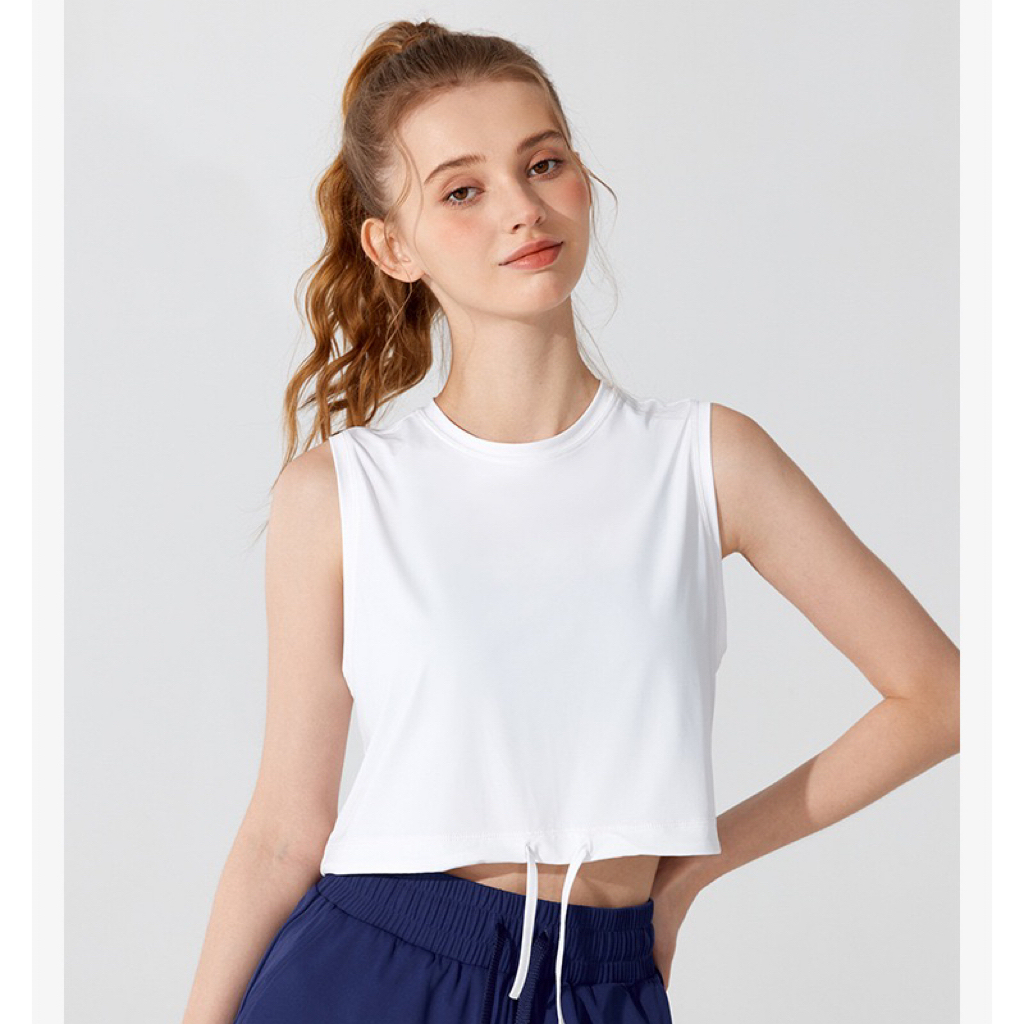 ท็อปส์ซูกีฬา โยคะเสื้อกล้ามฟิตเนสกีฬาแขนสั้นผู้หญิงเสื้อยืดระบายอากาศแฟชั่นหลวมวิ่งฤดูร้อนเสื้อผ้าออกกําลังกาย ราคา ถูกที่สุด ดีลบีเคเค แกลเลอรีภาพที่ 6