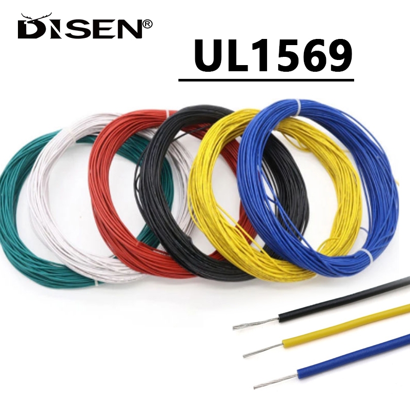 1/2/5ม UL1569 ลวดอิเล็กทรอนิกส์ดีบุกลวดทองแดงสายทนอุณหภูมิสูง 30 28 26 24 22 20 18 16 โดยรวม