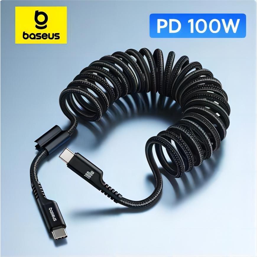 Baseus สายเคเบิลชาร์จเร็ว 100W USB-C เป็น USB-C สําหรับ iPhone15 Huawei 480Mbps