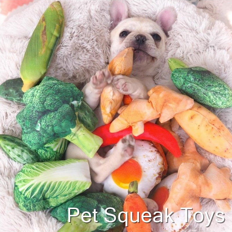 สัตว ์ เลี ้ ยง Plush Squeaky ของเล ่ นกัดทําความสะอาดสุนัข Chew Puppy การฝึกอบรมของเล ่ นกล ้ วยนุ ่ มกระดูกผักผลไม ้ สัตว ์ เลี ้ ยงอุปกรณ ์
