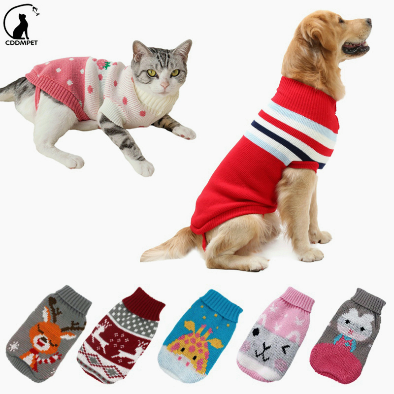【CDDMPET】เสื้อผ้าสุนัข เสื้อกันหนาว ผ้าถัก ขนาดเล็ก ให้ความอบอุ่น แฟชั่นฤดูหนาว สําหรับสัตว์เลี้ยง สุนัข แมว