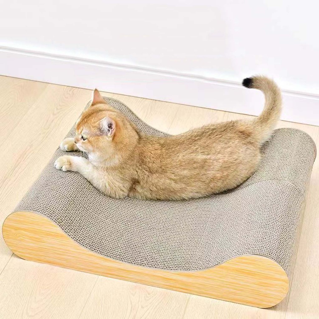 ที่ลับเล็บแมวขนาดใหญ่ ที่ฝนเล็บแมว โซฟาลับเล็บแมว บ้านแมวกระดาษ ที่นอนกระดาษแข็ง อเนกประสงค์ ทนทาน สําหรับฝึกแมวในร่ม เล่นได้ นอนได้