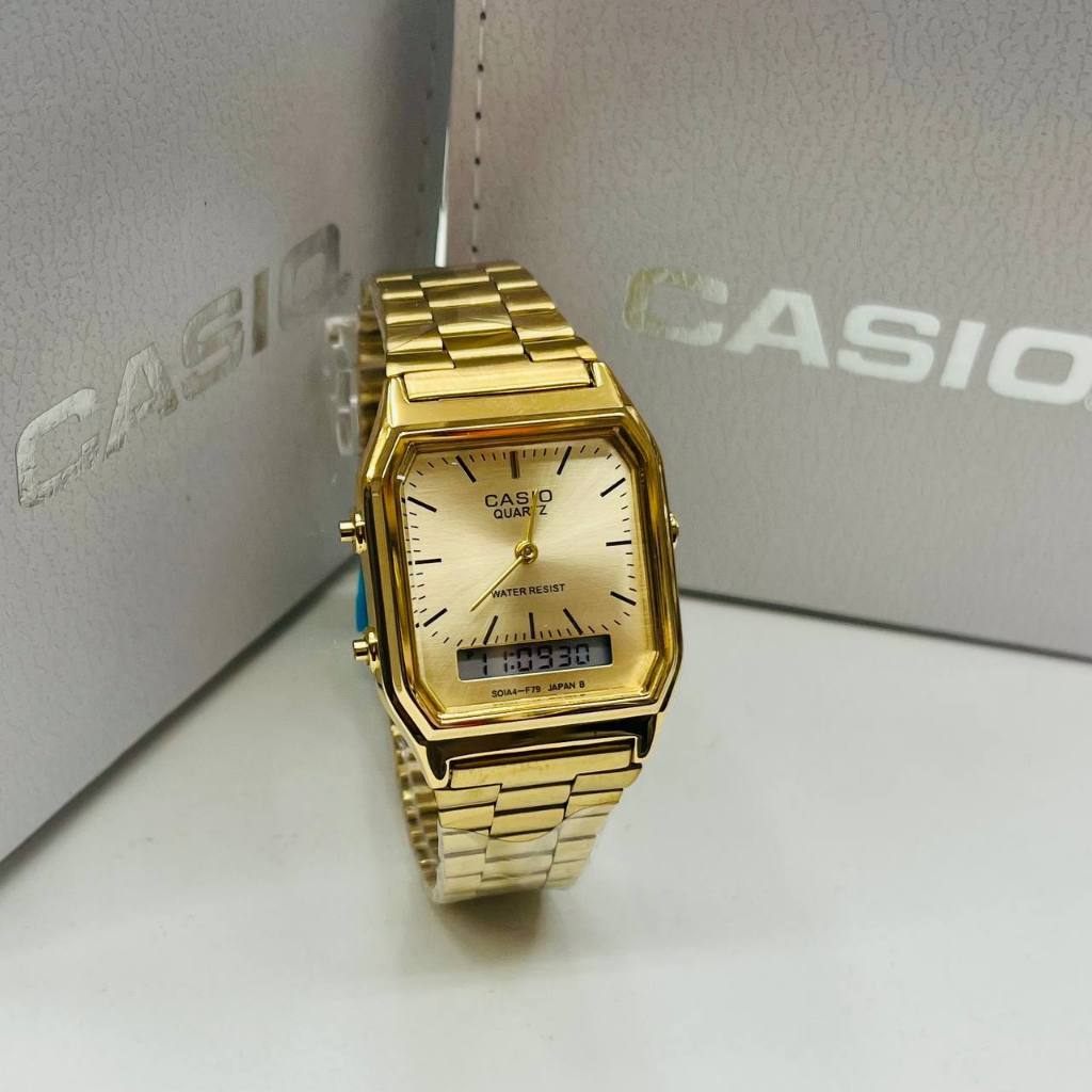 โปรโมชั่น Cassio Watch - Retro AQ230 นาฬิกาข้อมือ สําหรับผู้ชาย และผู้หญิง