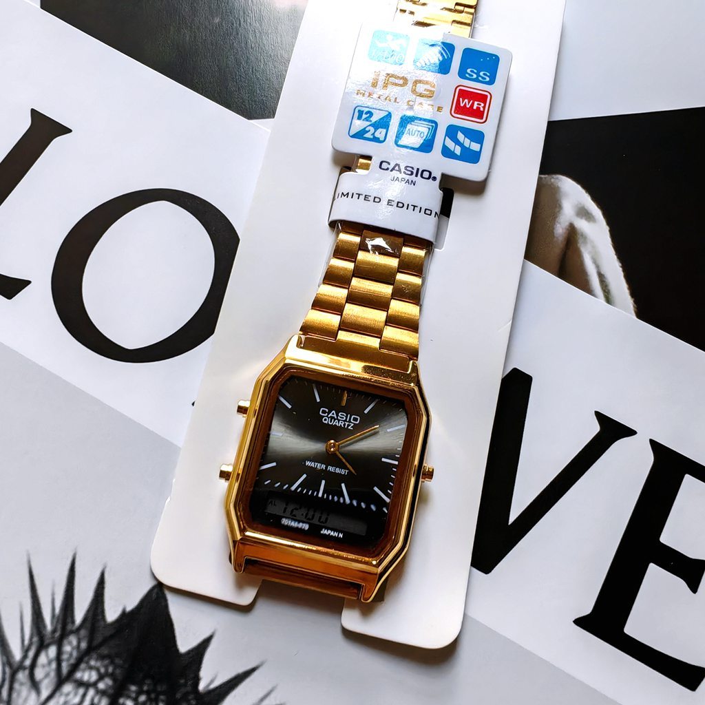โปรโมชั่น Cassio Watch - Retro AQ230 นาฬิกาข้อมือ สําหรับผู้ชาย และผู้หญิง