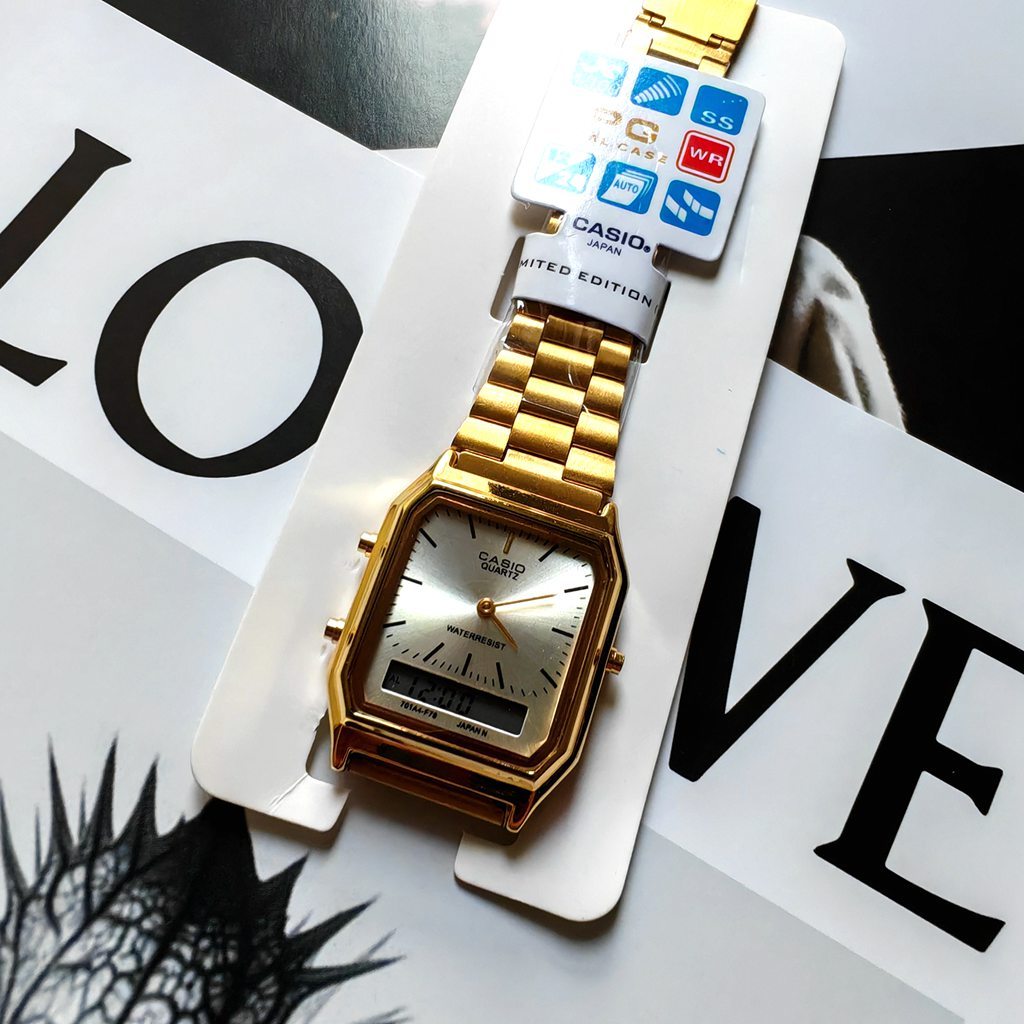 โปรโมชั่น Cassio Watch - Retro AQ230 นาฬิกาข้อมือ สําหรับผู้ชาย และผู้หญิง
