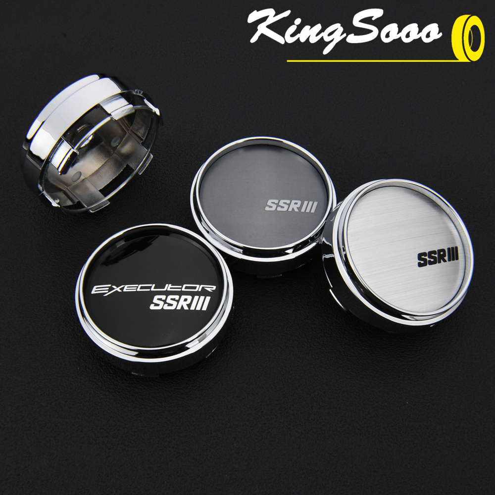1ห่อ/4ตัว JDM ฝาดุมล้อ ขนาดขา 62มม ฝาครอบดุมล้อ ฝาปิดดุมล้อ SSR โลโก้ สติ๊กเกอร์ ครอบดุมล้อตัวสูง สําหรับ แข่งรถ ขอบ สีดํา & สีเงิน