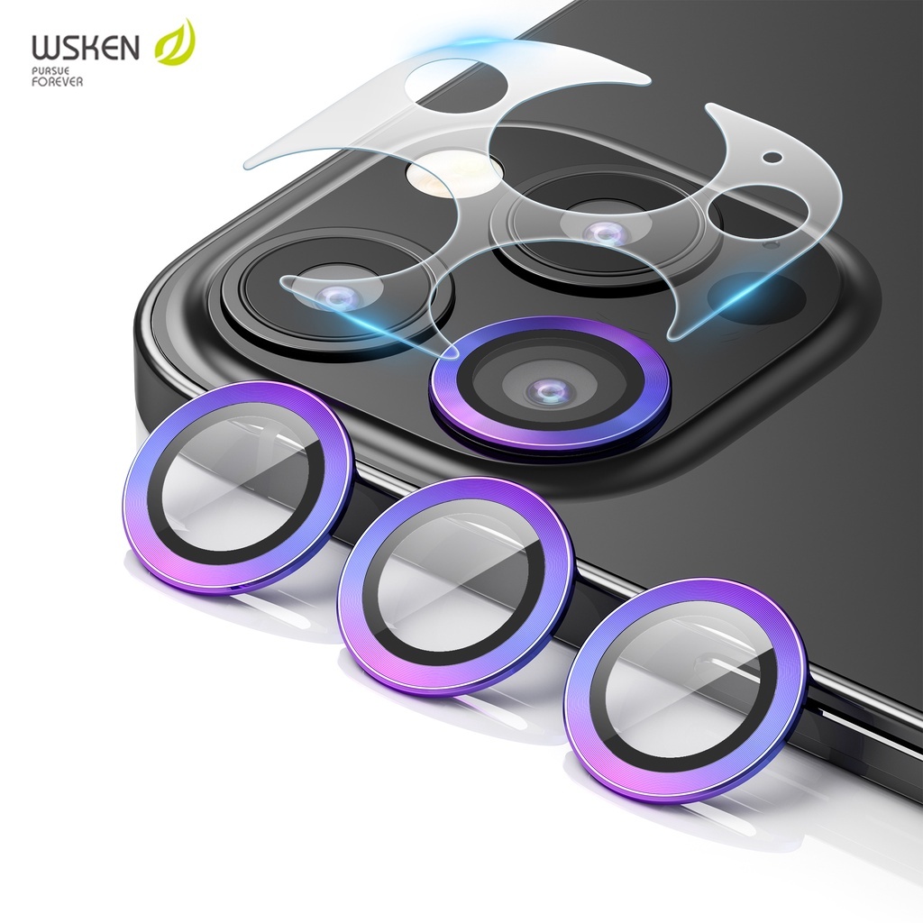 Wsken ฟิล์มเลนส์กล้อง ใช้สําหรับ iPhone 11 12 Pro Max 11 12 Pro 11 12 Mini 12 9H เลนส์ใส ฟิล์มกล้อง ป้องกันเลนส์กล้อง