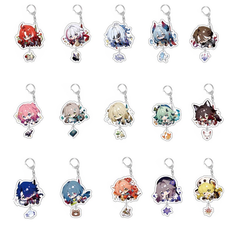 พวงกุญแจ จี้ฟิกเกอร์ Game Honkai Star Rail Dan Heng Bronya Rand Asta Herta Himeko Imbibitor Lunae สํ