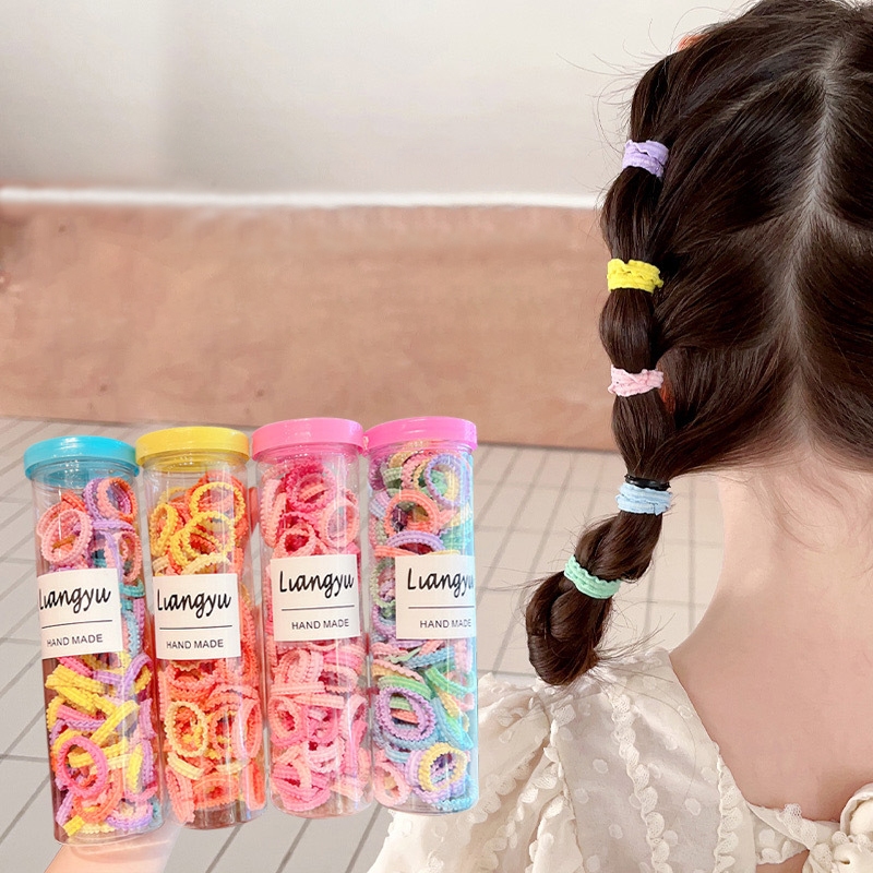 50 ชิ้น บรรจุกล่อง ยางรัดผม น่ารัก สีลูกกวาด ลูกไม้ เกลียว ยางรัด ริบบิ้น ยืดหยุ่นสูง เด็ก Scrunchies แฟชั่น เครื่องประดับผม
