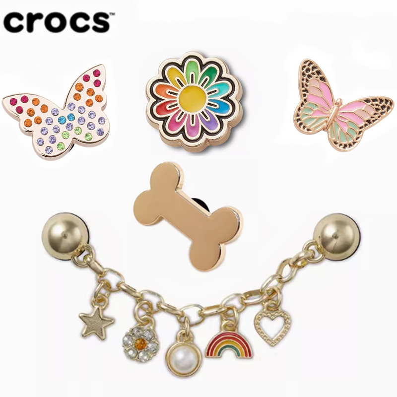 ใหม่ อุปกรณ์เสริมรองเท้า Crocs Zhibixing Kao Junkai Karry Same Style ห้าชิ้น 2024