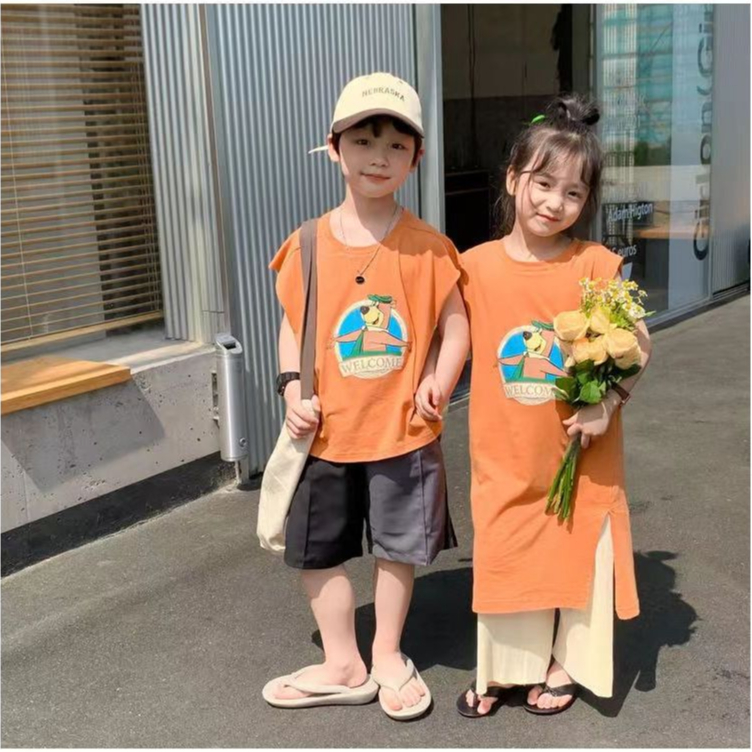 ชุดเดรส แฟชั่นฤดูร้อน สไตล์เกาหลี สําหรับเด็กผู้หญิง