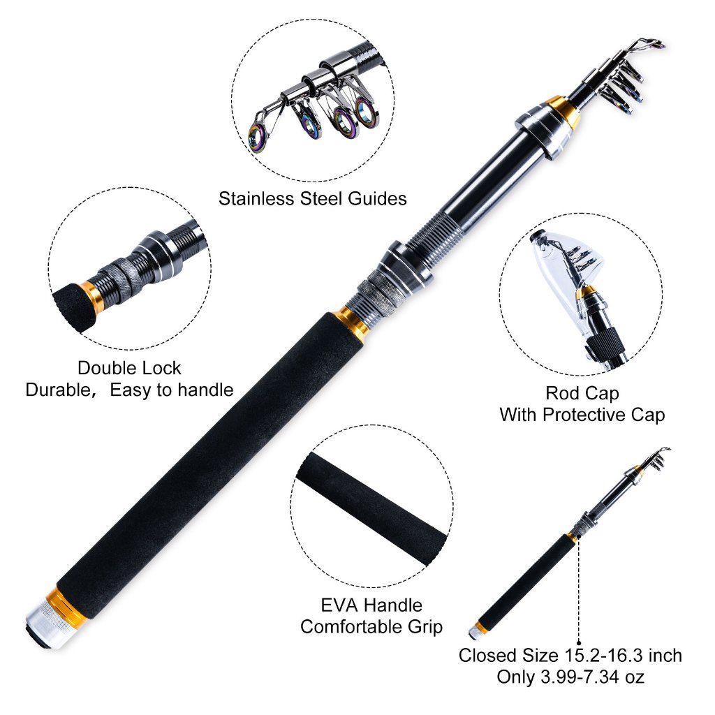Goture คันเบ็ดตกปลา ยืดสไลด์ ขนาด 1.8m/ 2.1m/ 2.4m/ 2.7m จัดส่งจากไทย ราคา ถูกที่สุด ดีลบีเคเค แกลเลอรีภาพที่ 3