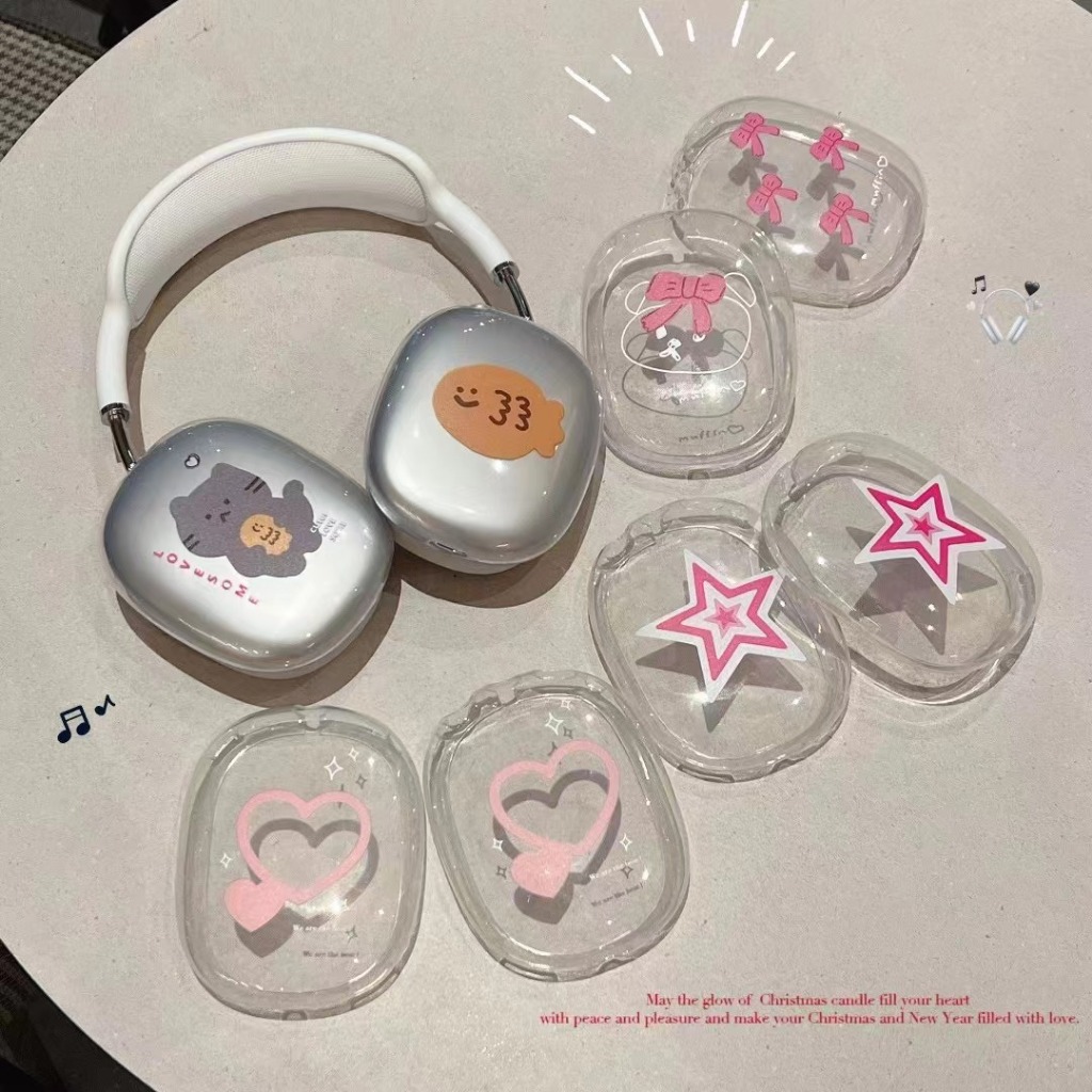 เคสหูฟัง แบบนิ่ม พิมพ์ลายดาวน่ารัก กันตก สําหรับ Airpods Max