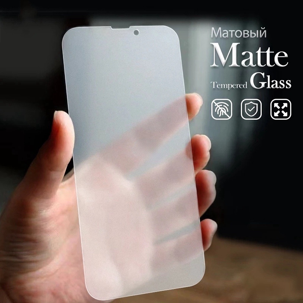 กระจกนิรภัย เนื้อแมตต์ คุณภาพสูง สําหรับ IPhone 15 14 13 12 11 Pro Max X XS Max XR 14 plus