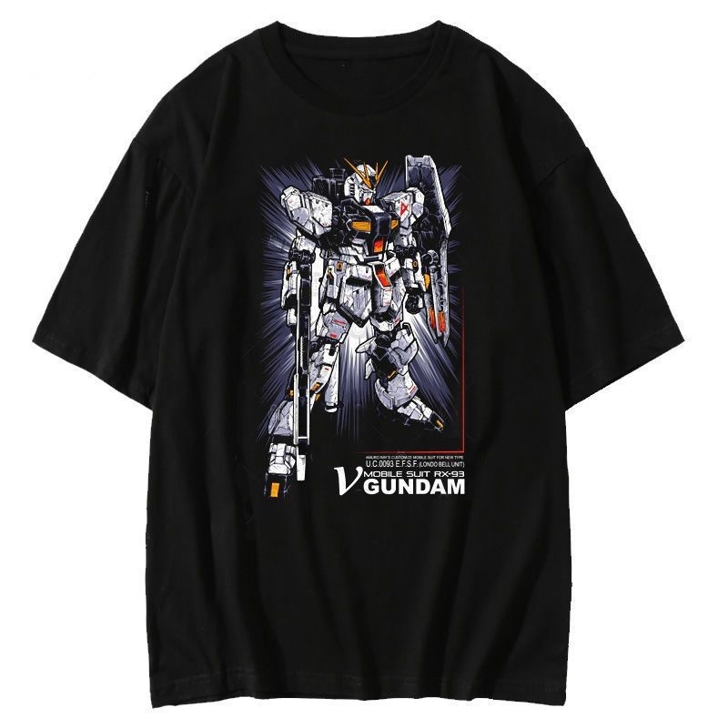 【พร้อมส่ง】เสื้อยืดผู้ชาย oversize เสื้อยืดผ้าฝ้าย Gundam ภาพการ์ตูน 5 สไตล์ S-5XL