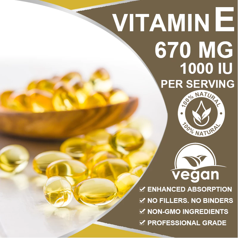 วิตามินอี 670MG 1000IU แคปซูลต้านอนุมูลอิสระ บำรุงผิว ต้านริ้วรอย บำรุงหัวใจ thumbnail 6