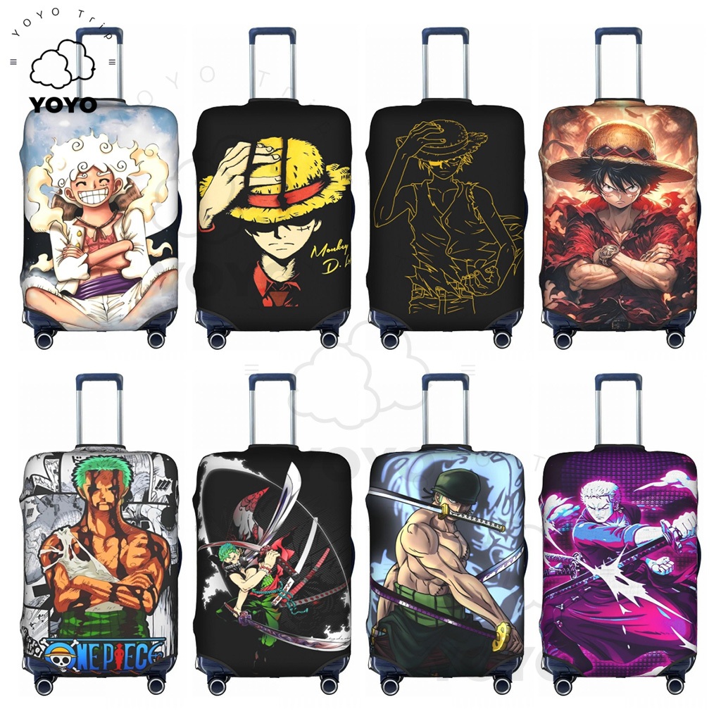 ผ้าคลุมกระเป๋าเดินทาง แบบหนา ยืดหยุ่นสูง ลาย One Piece 18 24 28 32 นิ้ว